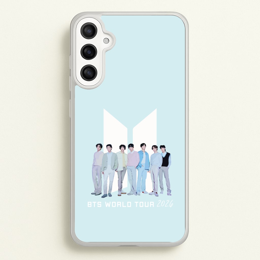 K-Pop Band Tour Pastel Blue Phone Case
