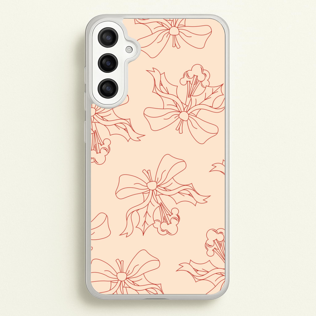 Cartoon Mouse Holly Pattern Phone Case