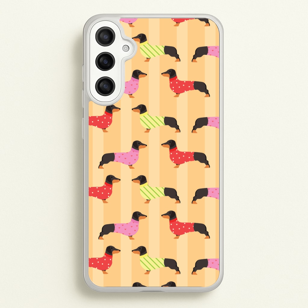 Dachshunds In Sweaters Pattern Phone Case
