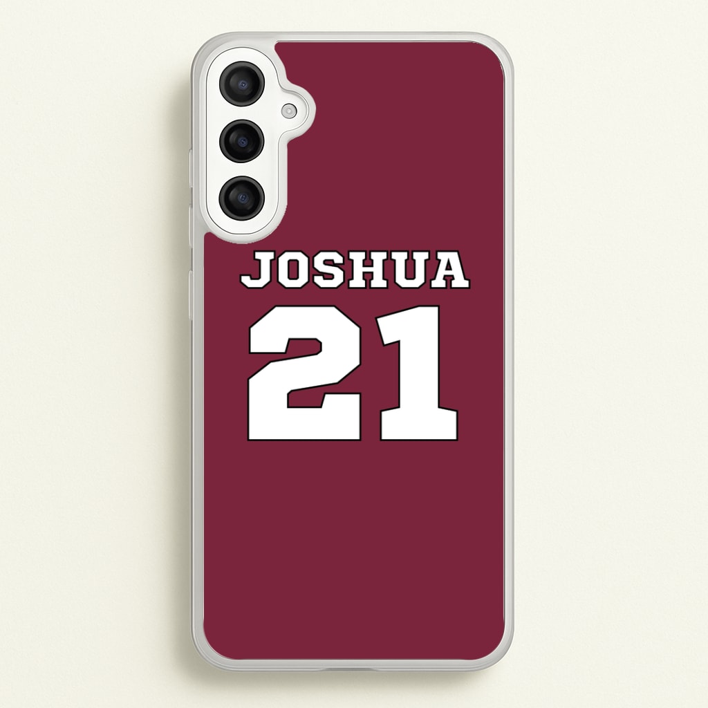 Burgundy - Personalised Football Phone Case