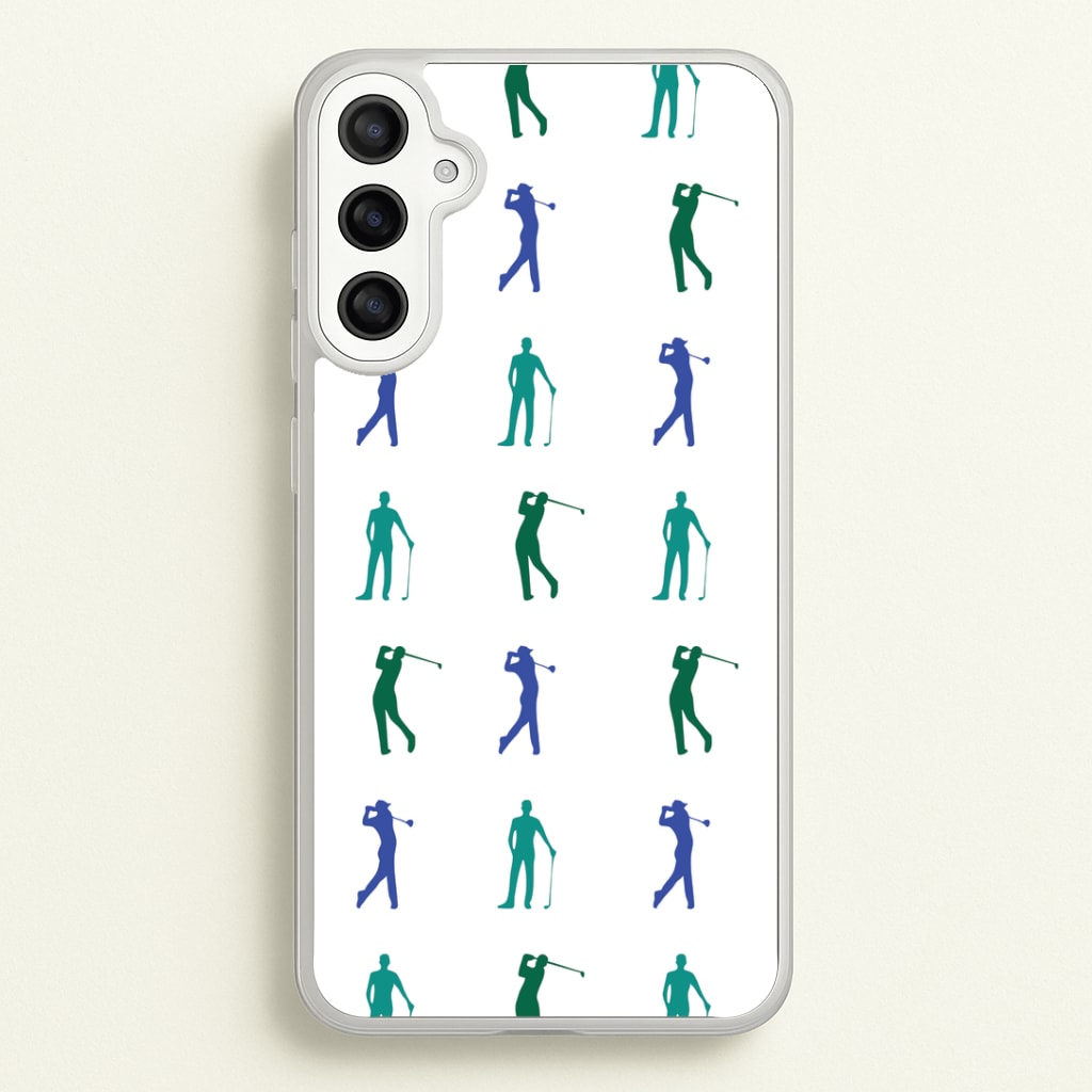 Golfer Silhouettes Pattern Phone Case