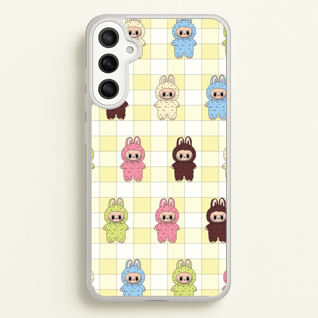 Cute Colourful Monsters Checkered Pattern Phone Case