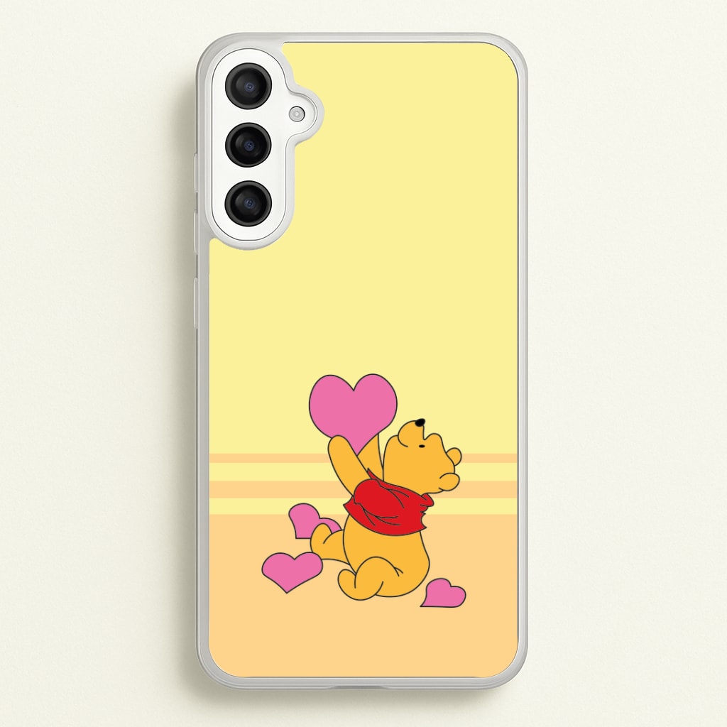 Pooh Love Heart Balloons Valentine's Phone Case