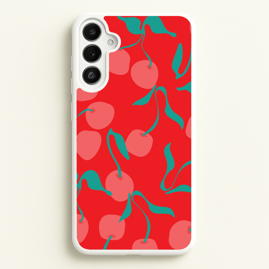 Red Abstract Cherries Pattern Phone Case