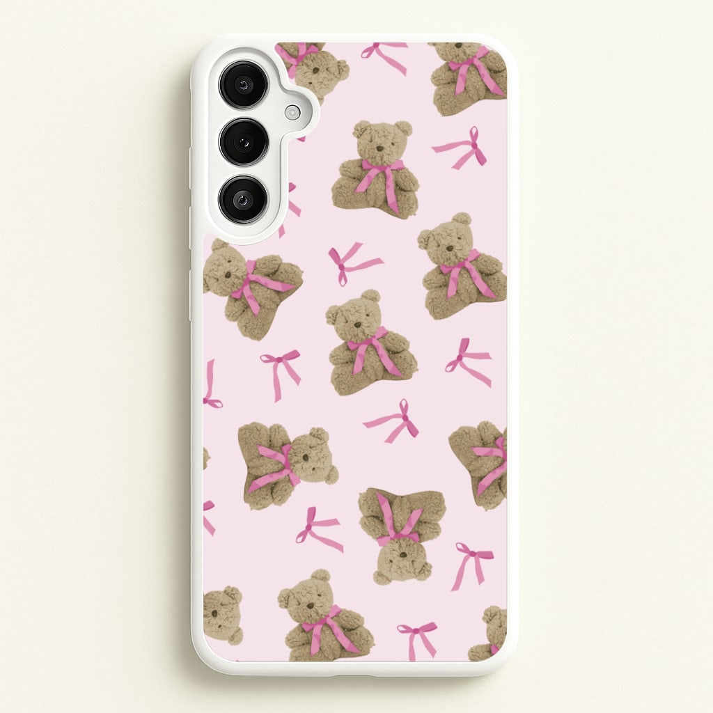 Coquette Teddy Bears And Bows Pattern Phone Case
