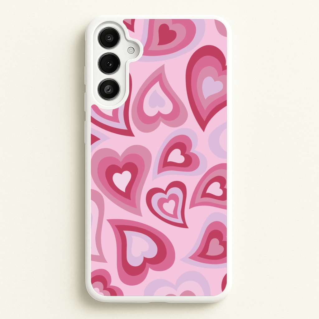 Pink Hearts - Trippy Patterns Phone Case