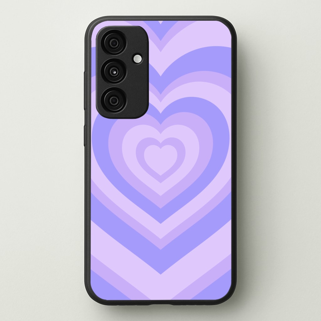 Purple - Colourful Hearts Phone Case - Galaxy A35 / Standard