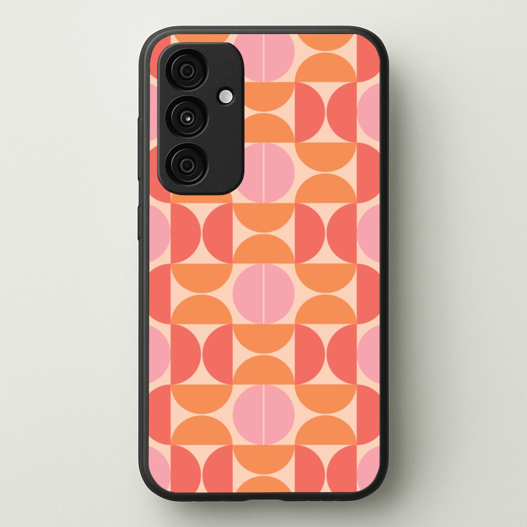 Retro Semi Circles Pattern Phone Case - Galaxy A35 / Standard