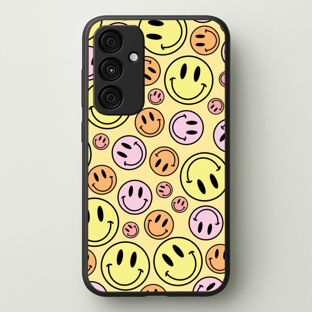 Retro Smileys Pattern Phone Case - Galaxy A35 / Standard