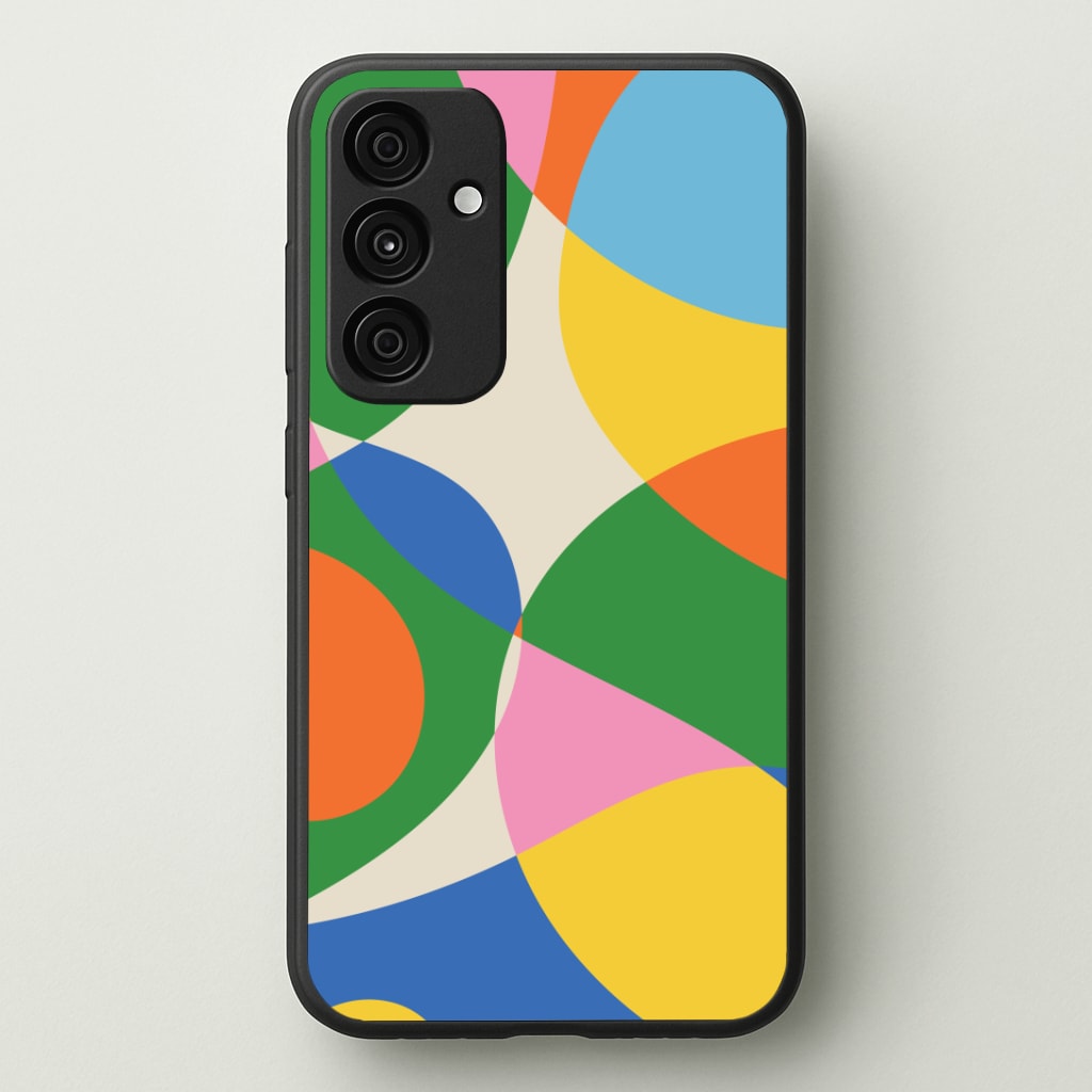 Colourful Abstract Shapes Pattern Phone Case - Galaxy A35 / Standard