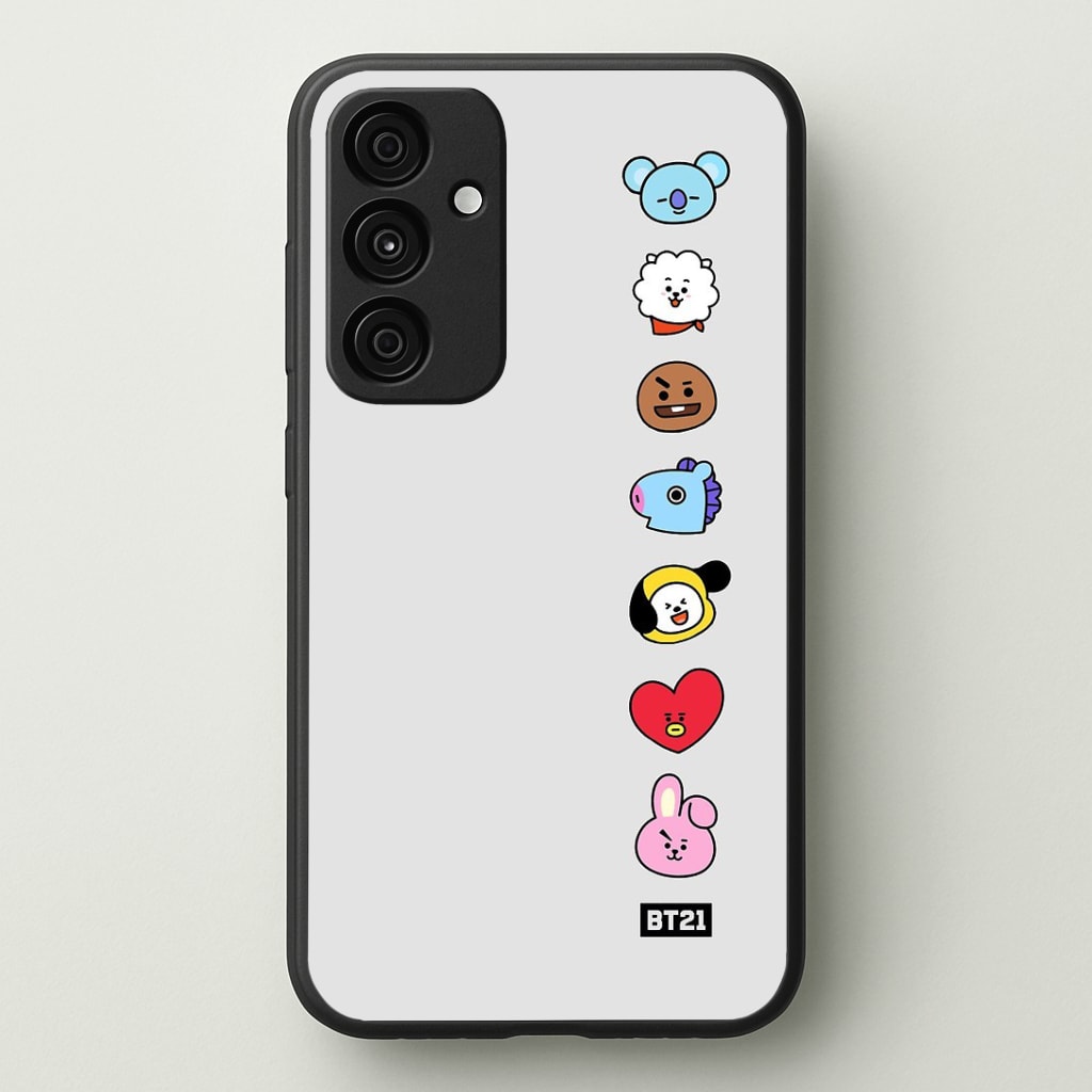 BT21 Vertical Faces - K Pop Phone Case - Galaxy A35 / Standard