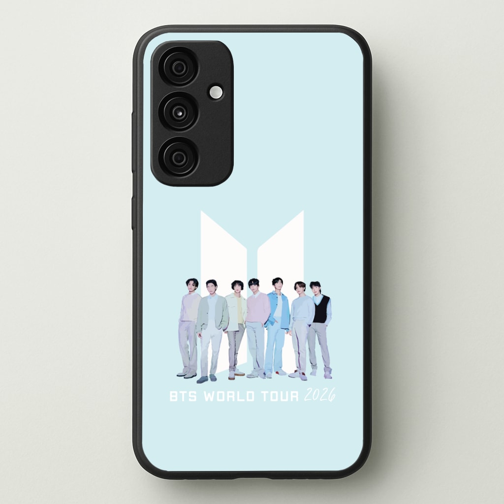 K-Pop Band Tour Pastel Blue Phone Case - Galaxy A35 / Standard