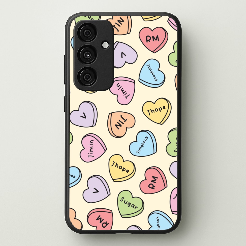 K-Pop Band Members Love Hearts Pattern Phone Case - Galaxy A35 / Standard