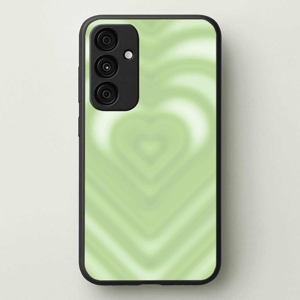 Drippy Love Heart Green Phone Case - Galaxy A35 / Standard