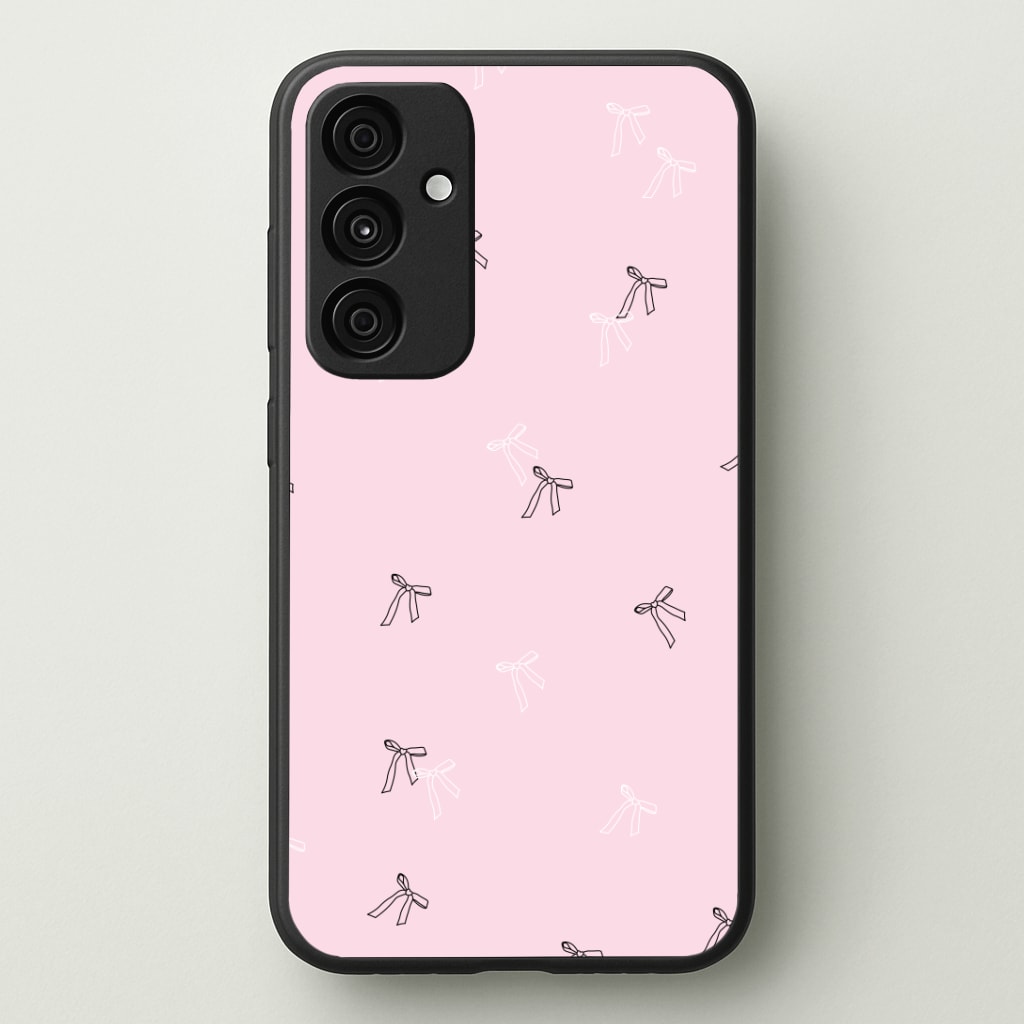Coquette Mini Bows Pattern Pink Phone Case - Galaxy A35 / Standard