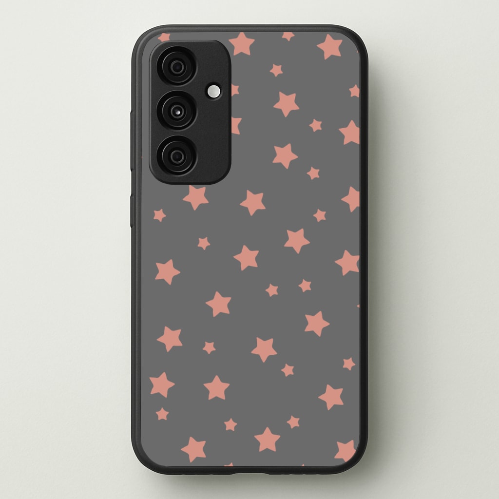Rose Gold Star Pattern Phone Case - Galaxy A35 / Standard