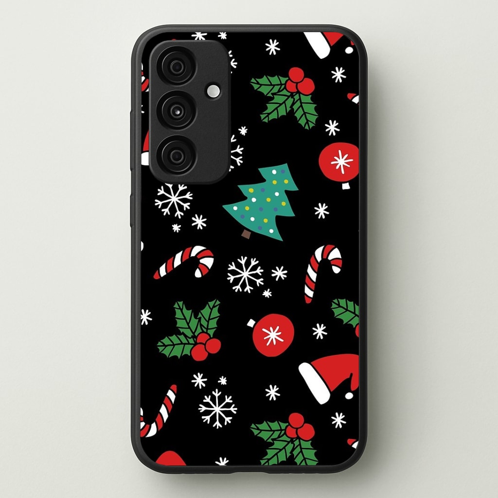 Christmas Objects Pattern Phone Case - Galaxy A35 / Standard