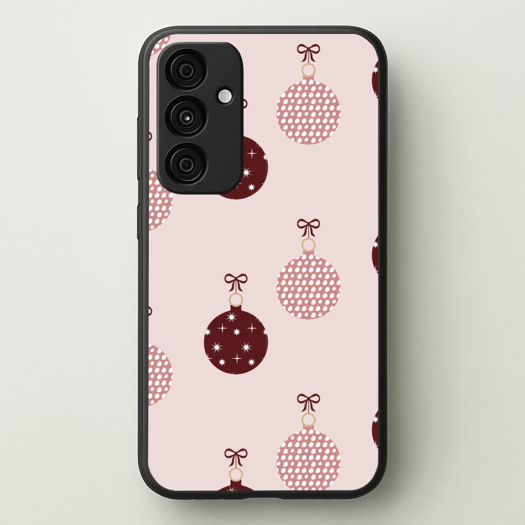 Christmas Bauble Pattern Phone Case - Galaxy A35 / Standard