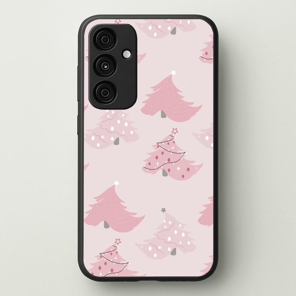Pink Christmas Tree Pattern Phone Case - Galaxy A35 / Standard