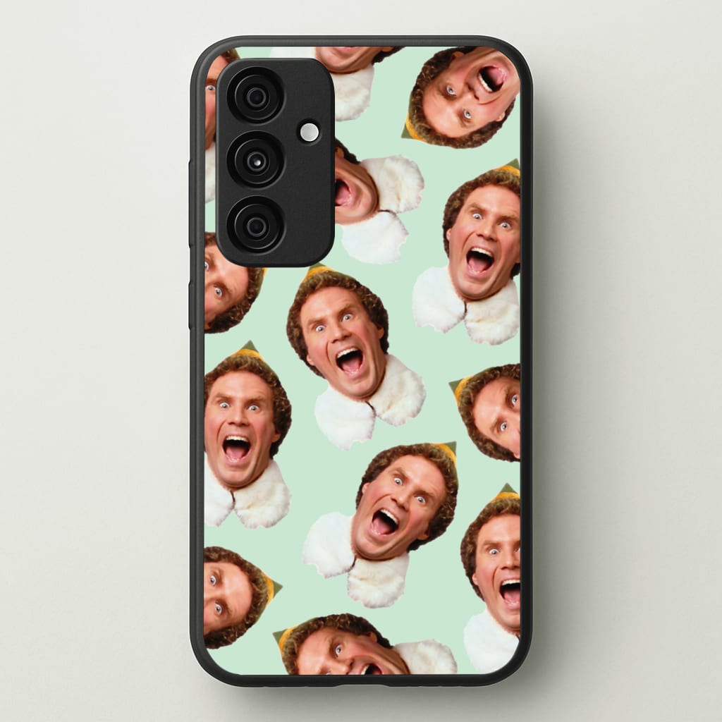 Green Elf Face - Christmas Phone Case - Galaxy A35 / Standard