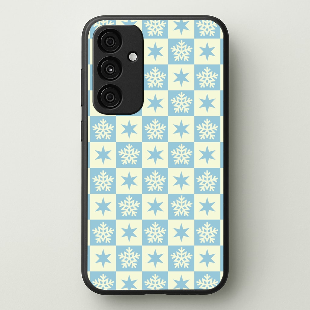 Snow And Star Pattern Phone Case - Galaxy A35 / Standard