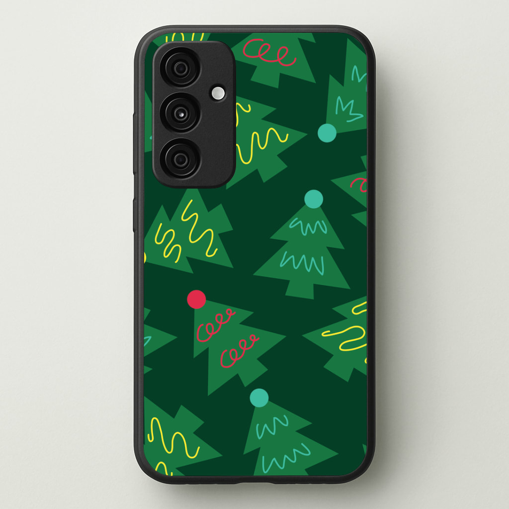 Abstract Christmas Trees Pattern Phone Case - Galaxy A35 / Standard