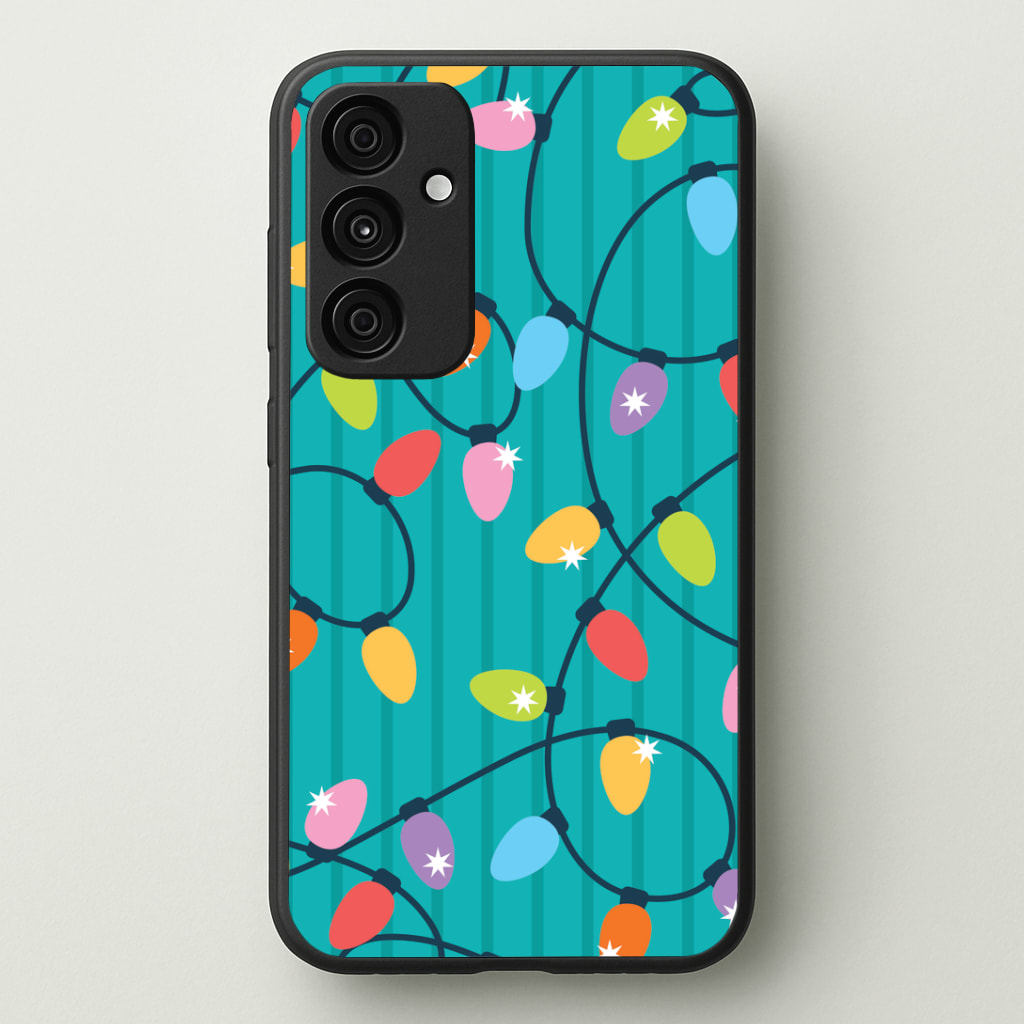 Funky Christmas Lights Pattern Phone Case - Galaxy A35 / Standard