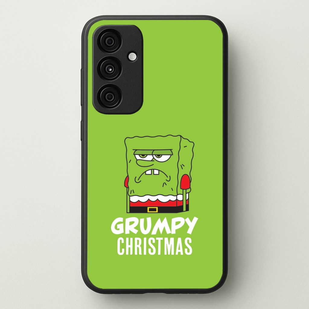 Grumpy Christmas Cartoon Sponge Phone Case - Galaxy A35 / Standard