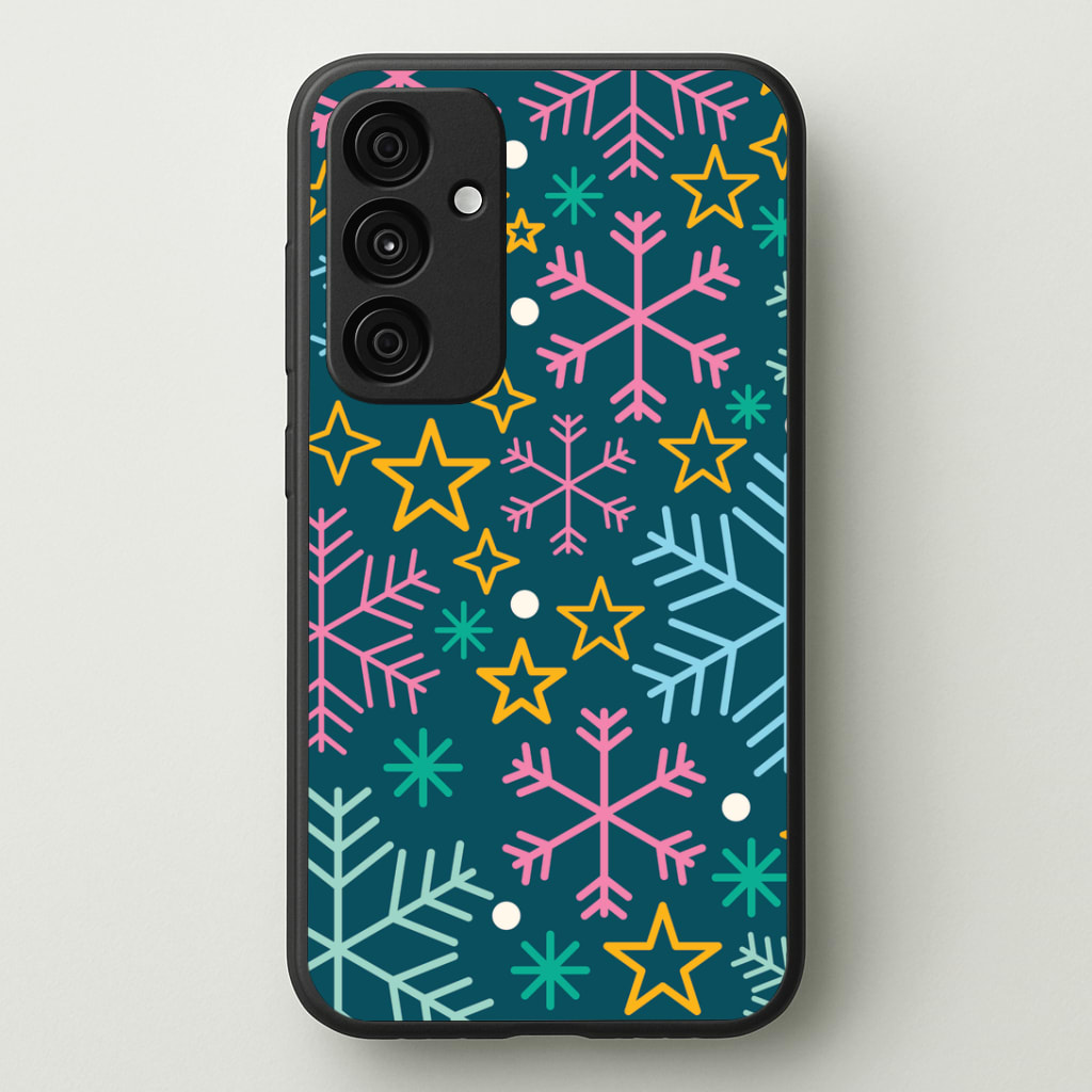 Colourful Christmas Symbols Pattern Phone Case - Galaxy A35 / Standard