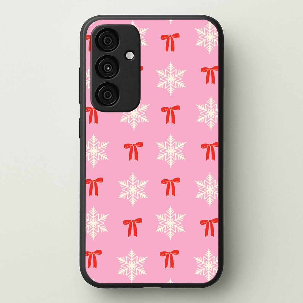 Coquette Bows And Snowflakes Pattern Phone Case - Galaxy A35 / Standard