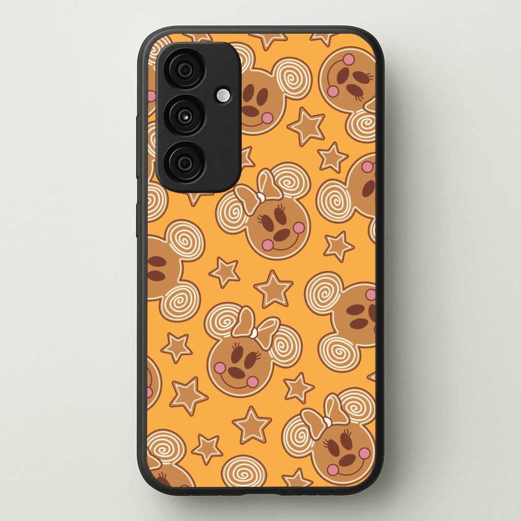 Cartoon Mouse Gingerbread Pattern Phone Case - Galaxy A35 / Standard