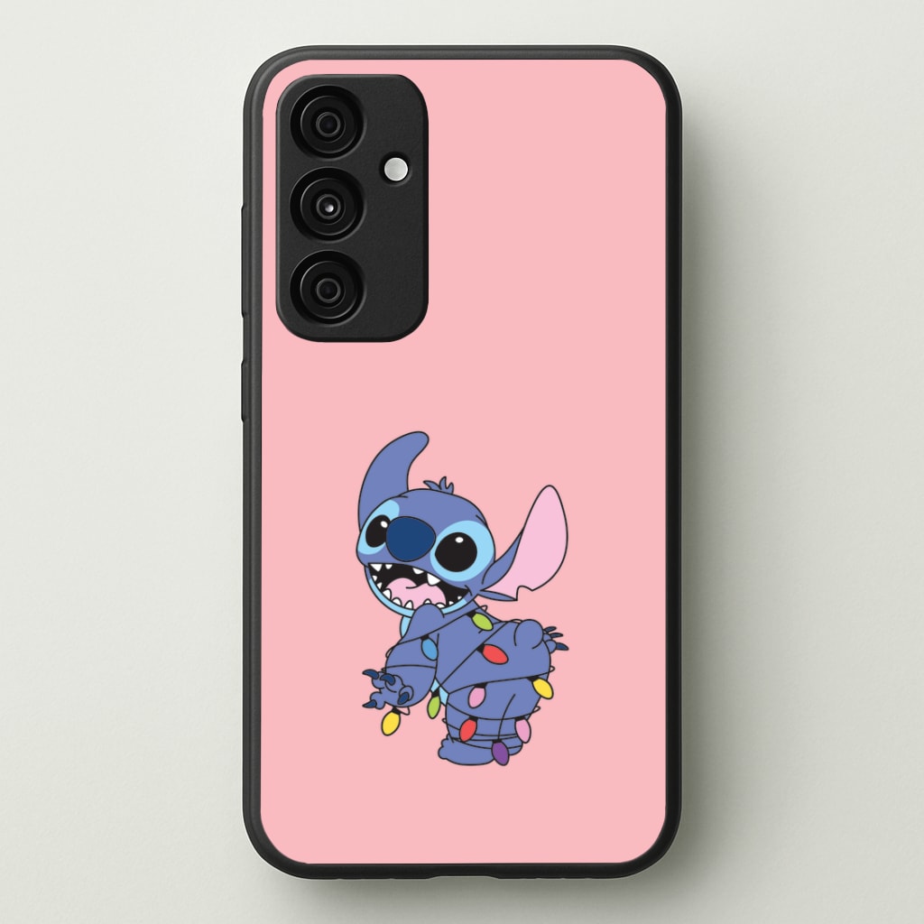 Cute Blue Alien Fairylights Phone Case - Galaxy A35 / Standard