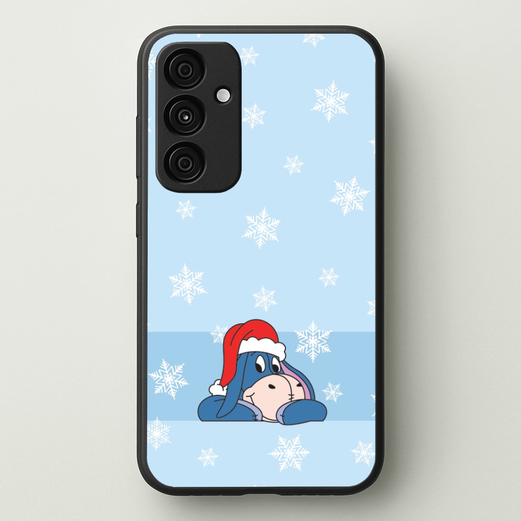 Cartoon Donkey Snowflakes Phone Case - Galaxy A35 / Standard