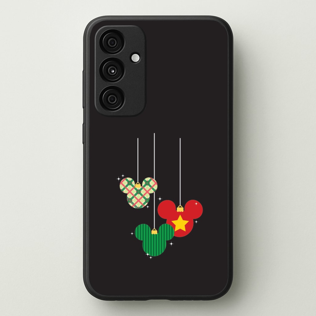 Cartoon Mouse Hanging Baubles Phone Case - Galaxy A35 / Standard
