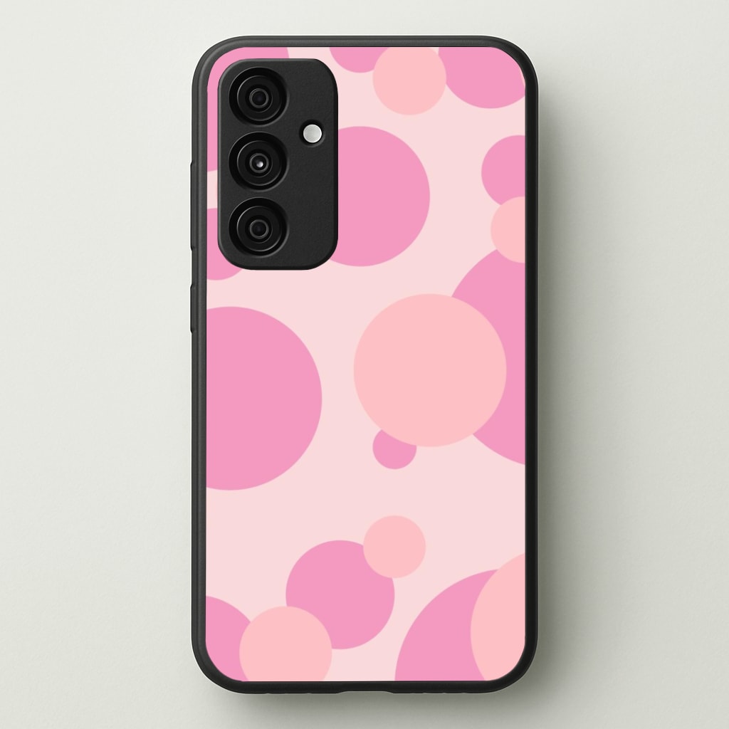 Pink Bubble Pattern Phone Case - Galaxy A35 / Standard