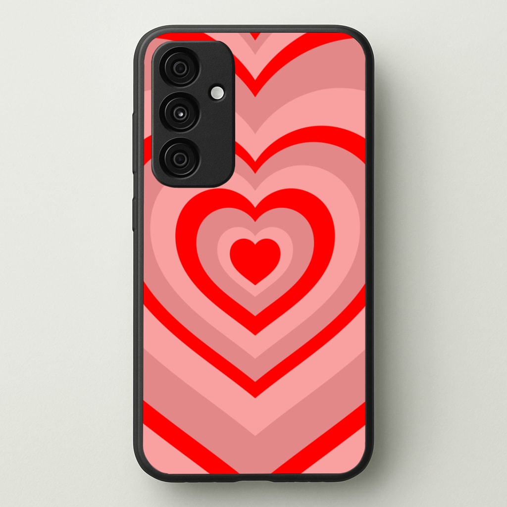 Red - Colourful Hearts Phone Case - Galaxy A35 / Standard