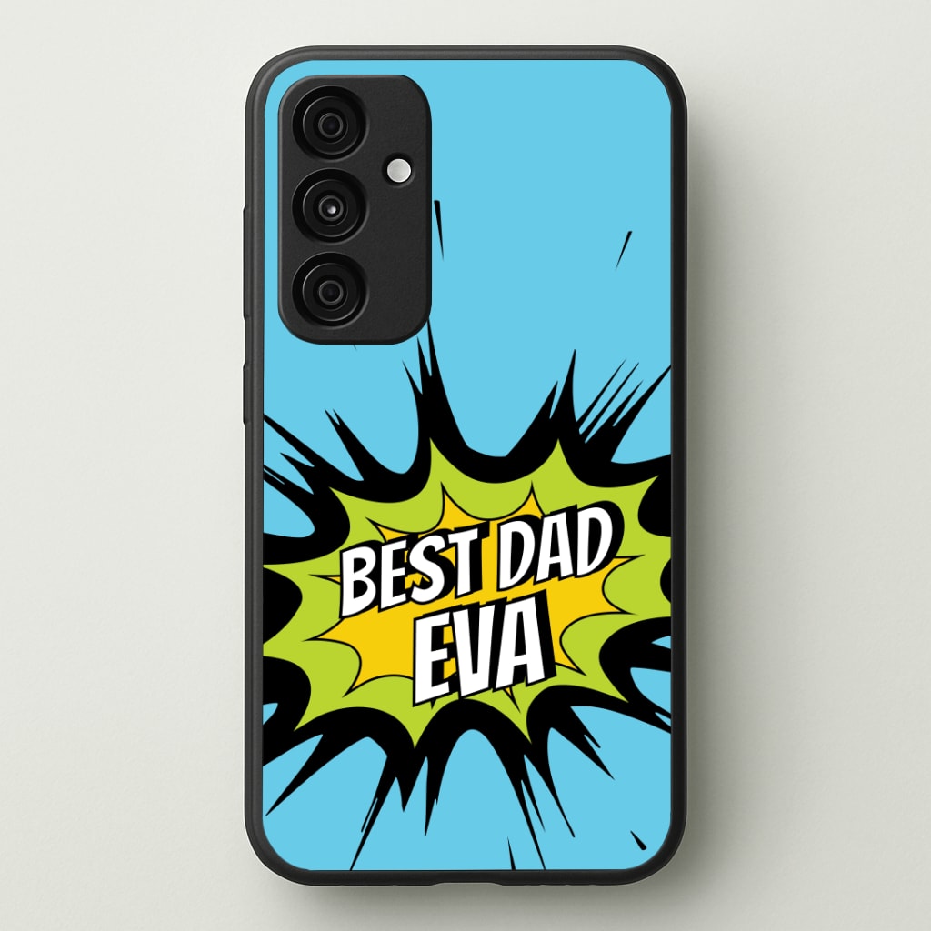 Comic Book Best Dad Eva Phone Case - Galaxy A35 / Standard
