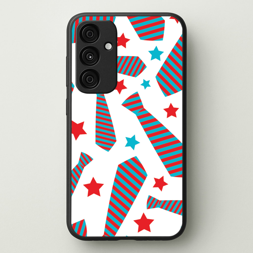 Tie And Stars Pattern Phone Case - Galaxy A35 / Standard