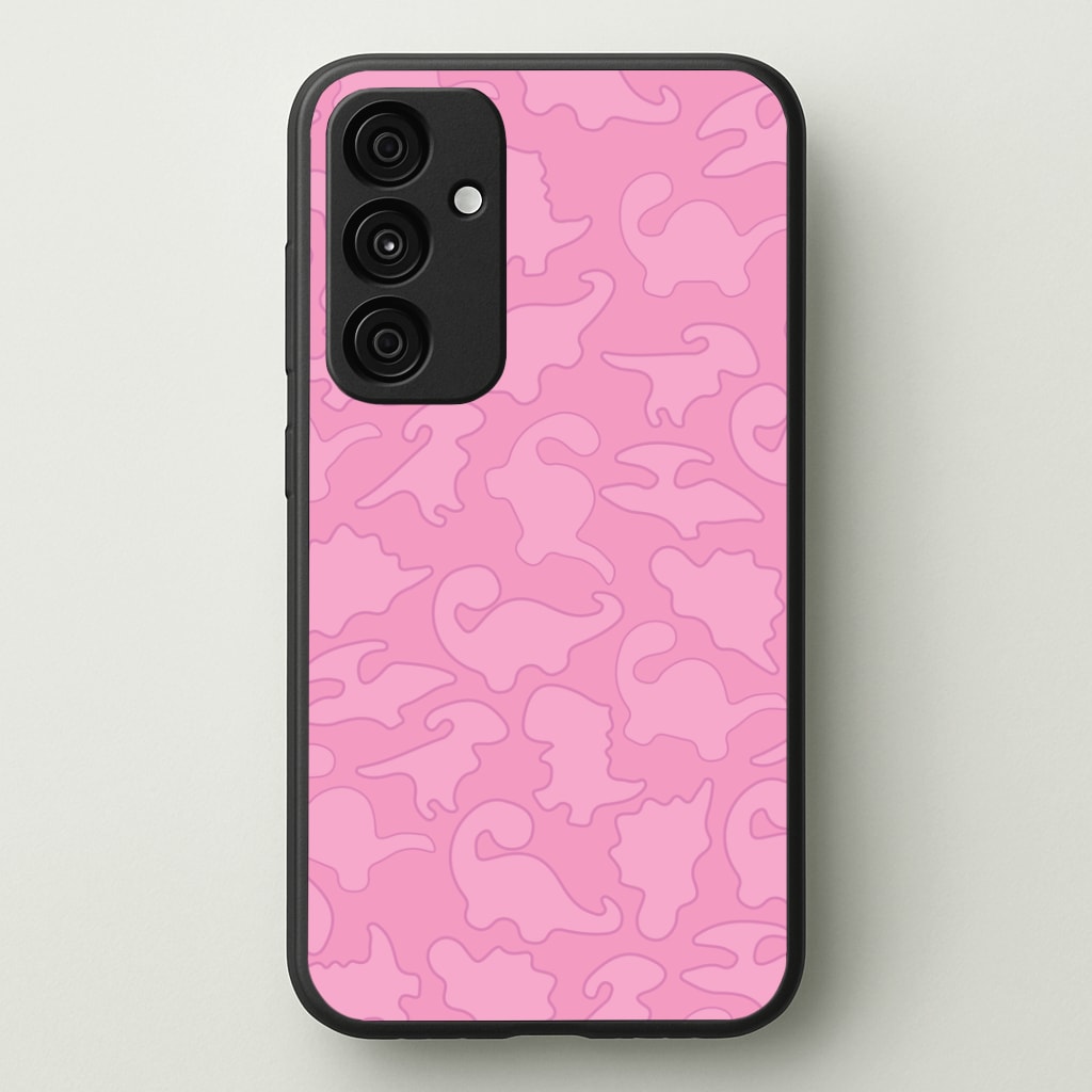 Pink Pattern - Dinosaurs Phone Case - Galaxy A35 / Standard