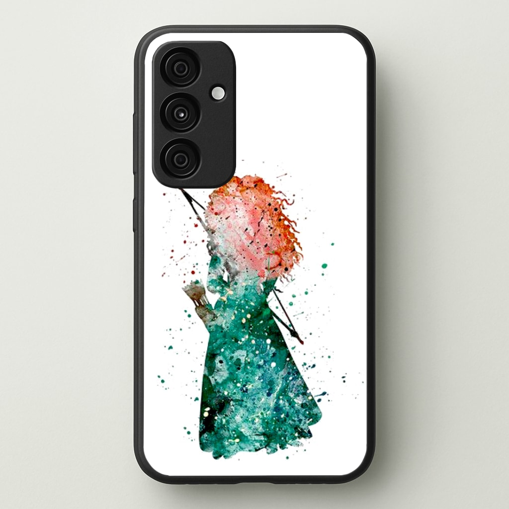 Watercolour Princess Merida Brave Fairytale Phone Case - Galaxy A35 / Standard