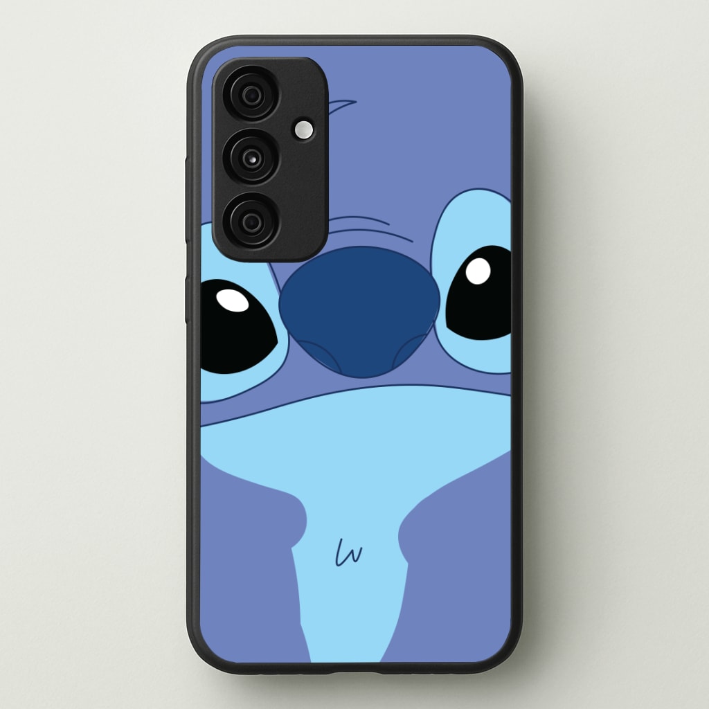 Blue Alien Face Phone Case - Galaxy A35 / Standard