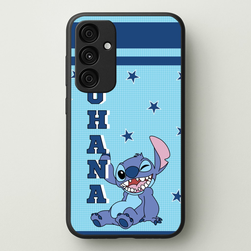 Blue Alien Ohana Phone Case - Galaxy A35 / Standard