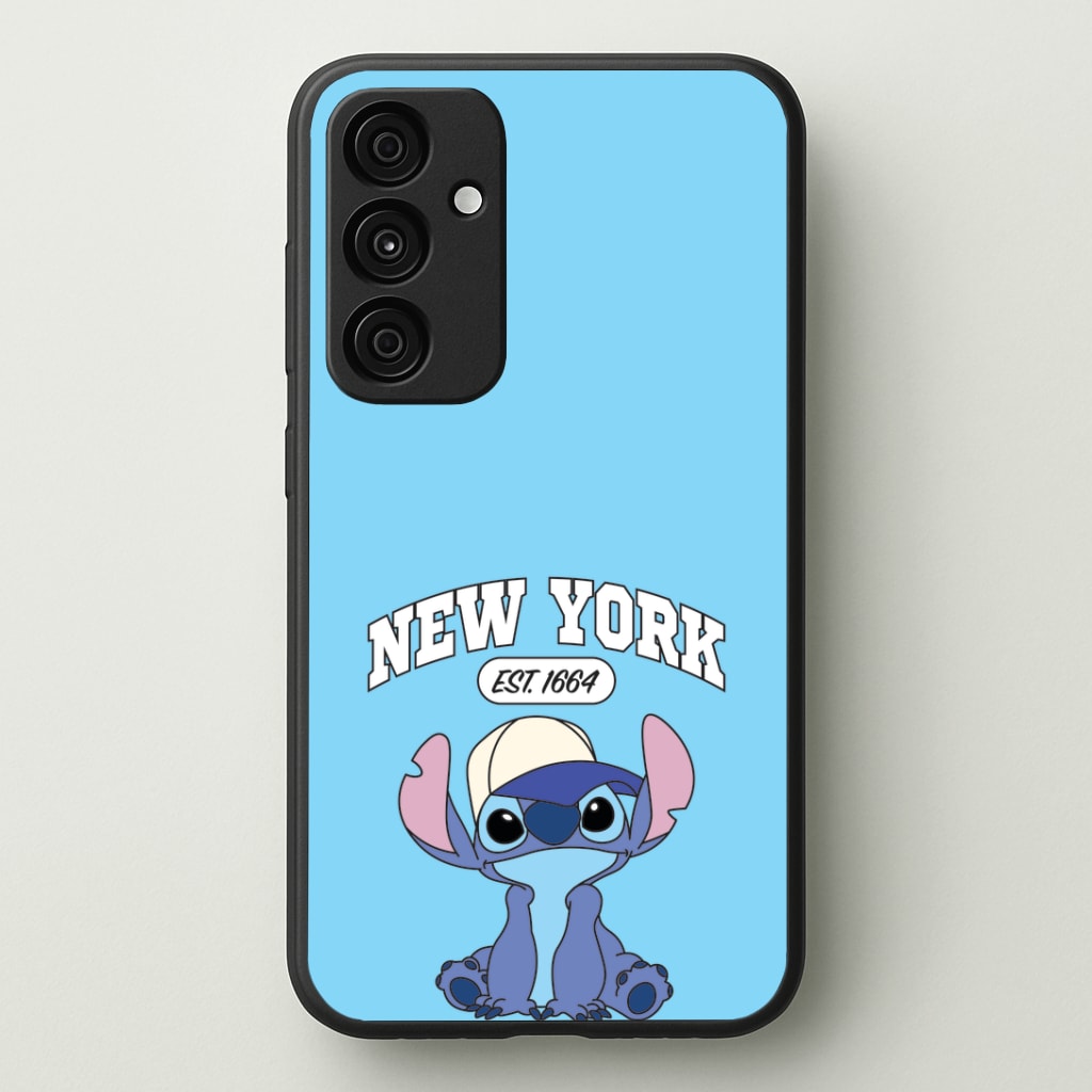 New York Blue Alien Phone Case - Galaxy A35 / Standard