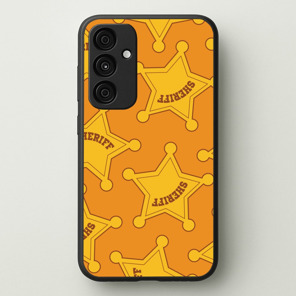 Sheriff Badge Pattern Phone Case - Galaxy A35 / Standard
