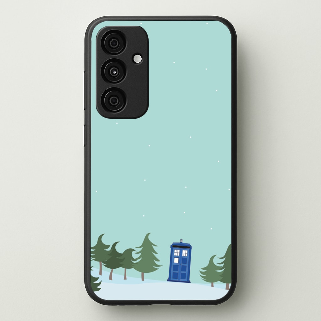 Christmas Tardis - Doctor Who Phone Case - Galaxy A35 / Standard