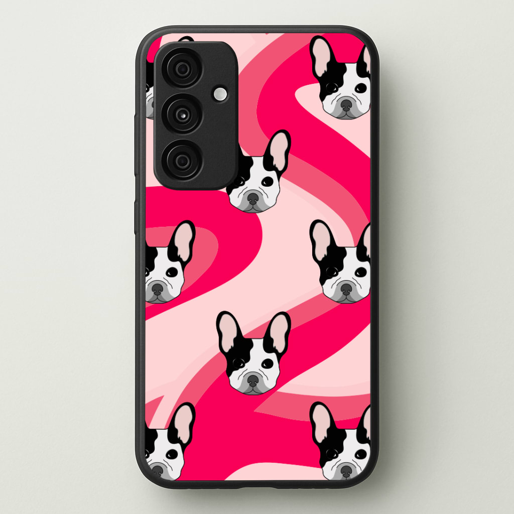 Abstact Frenchie - Dog Pattern Phone Case - Galaxy A35 / Standard