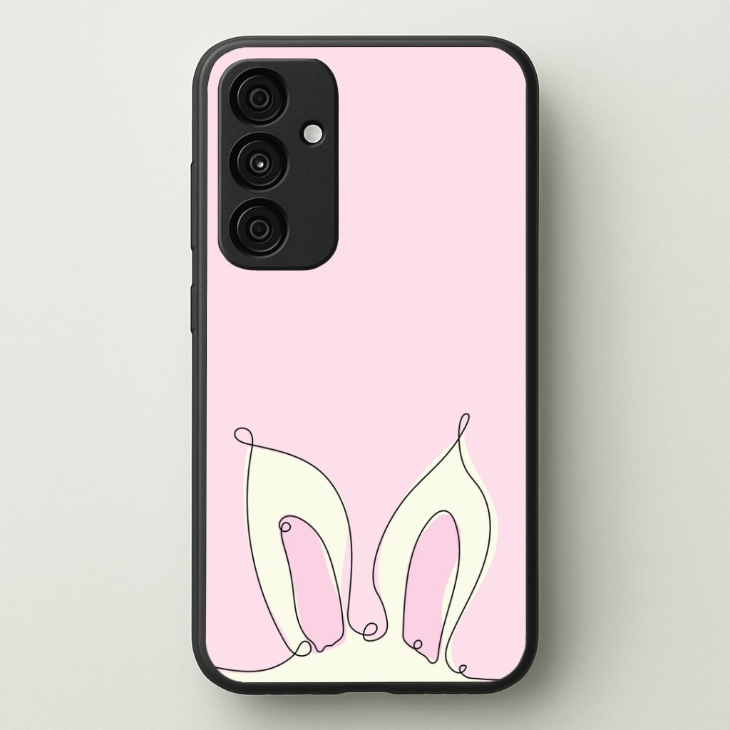 Outline Bunny Ears Phone Case - Galaxy A35 / Standard