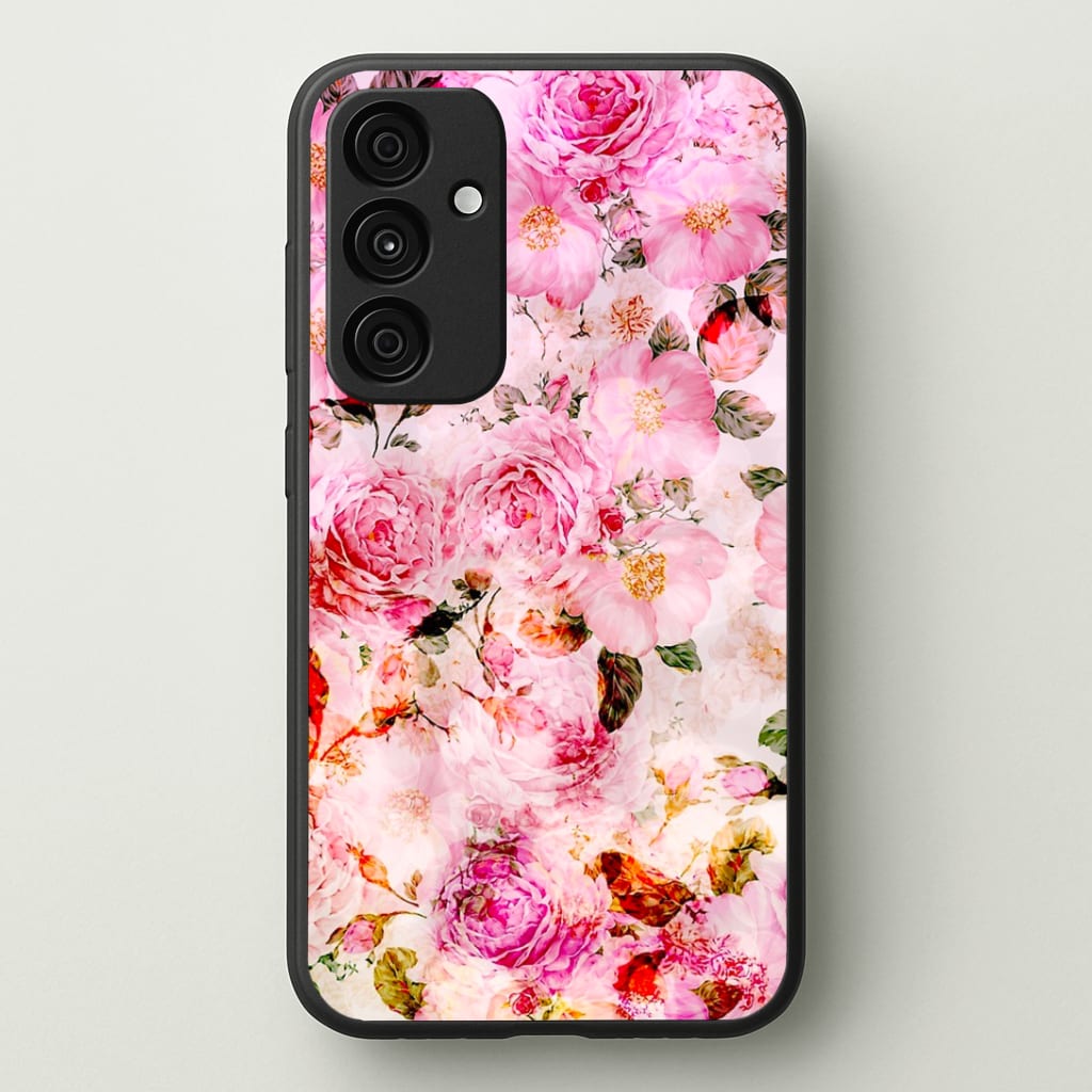 Pretty Pink Chic Floral Pattern Phone Case - Galaxy A35 / Standard