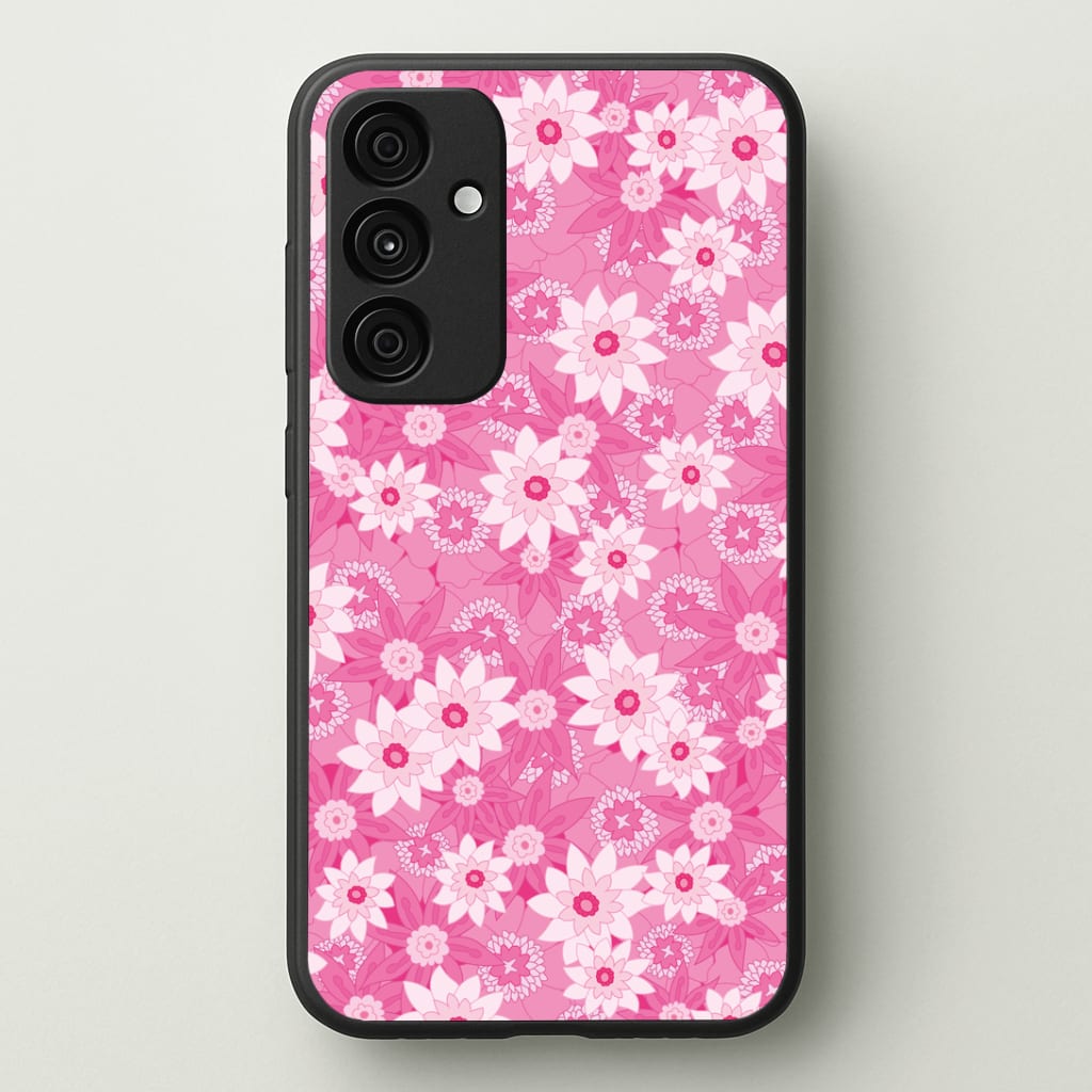 Pink Flowers - Floral Patterns Phone Case - Galaxy A35 / Standard