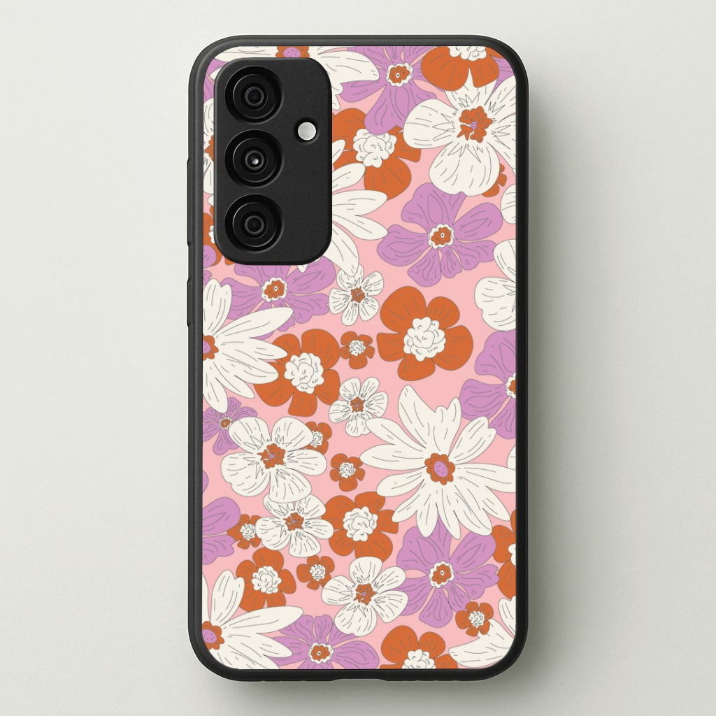 Retro Flowers - Floral Patterns Phone Case - Galaxy A35 / Standard